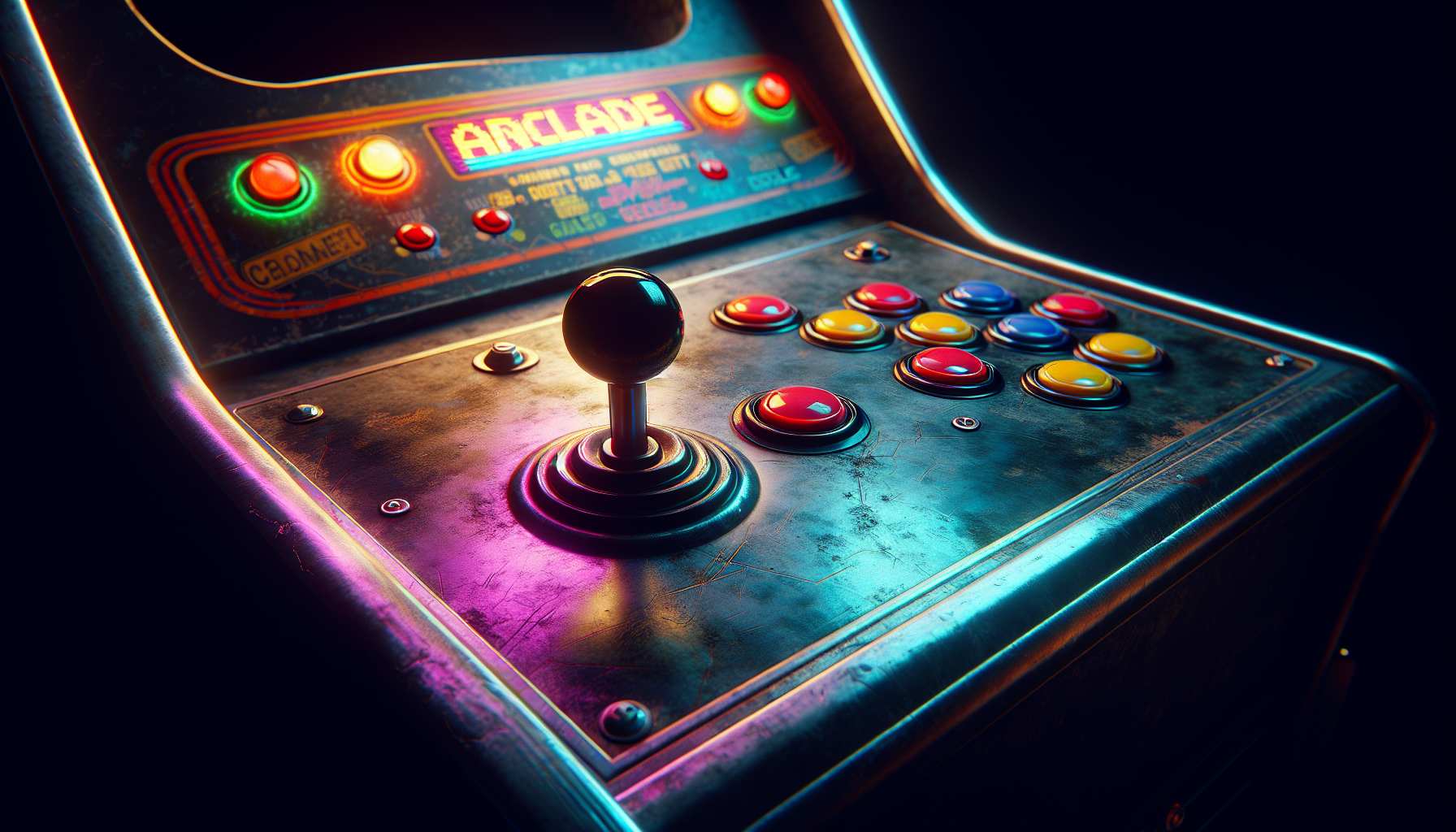 Vintage arcade controls